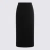 Dolce & Gabbana High-waisted Straight Midi Skirt In Black