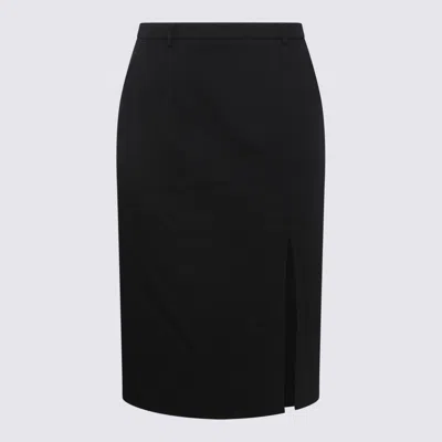 Dolce & Gabbana Black Wool Mini Skirt