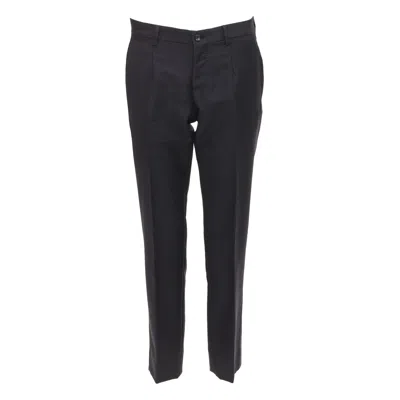 Pre-owned Dolce & Gabbana Dolce Gabbana Black Wool Mohair Scaled Pattern Jacquard Cropped Trousers It44 Xs