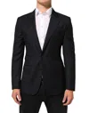 Dolce & Gabbana Black Wool Napoli 2 Button Men Suit Blazer In Multi