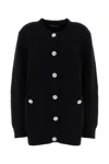 Dolce & Gabbana Oversized Cardigan Featuring Ribbed Texture In Black
