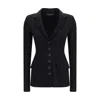 Dolce & Gabbana Stretch Wool Single Breasted Jacket In Black