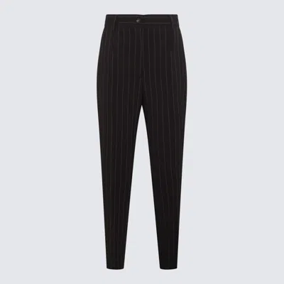 DOLCE & GABBANA DOLCE & GABBANA BLACK WOOL PANTS