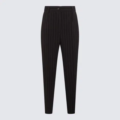 DOLCE & GABBANA DOLCE & GABBANA BLACK WOOL PANTS