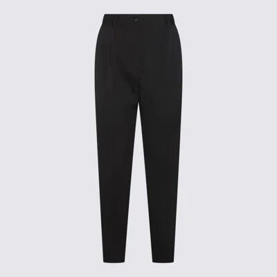 DOLCE & GABBANA DOLCE & GABBANA BLACK WOOL PANTS