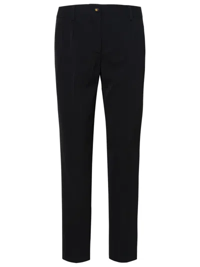 DOLCE & GABBANA BLACK WOOL PANTS