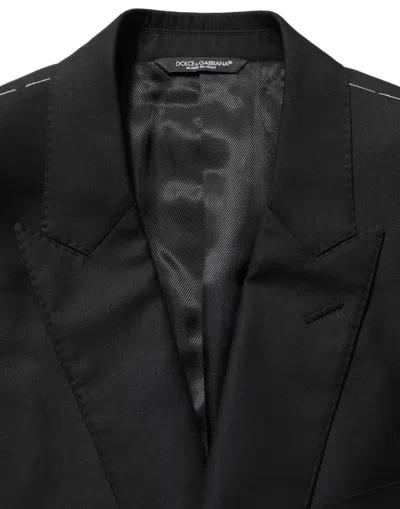 Dolce & Gabbana Black Wool Single Breasted Blazer Men's Jacket