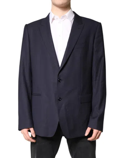 Pre-owned Dolce & Gabbana Black Wool Single Breasted Coat Blazer Men's Suit ()