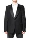 Dolce & Gabbana Black Wool Single Breasted Coat Blazer In Black