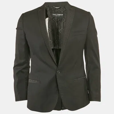 Pre-owned Dolce & Gabbana Black Wool Single Breasted Martini Blazer S