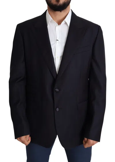 DOLCE & GABBANA DOLCE & GABBANA BLACK WOOL SINGLE BREASTED NAPOLI MEN'S BLAZER