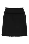 Dolce & Gabbana Raschel Tweed Skirt In Black