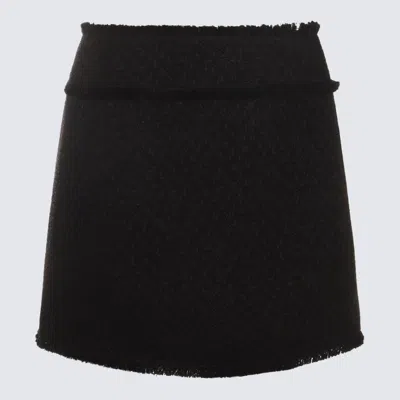 DOLCE & GABBANA DOLCE & GABBANA BLACK WOOL SKIRT