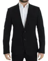 DOLCE & GABBANA DOLCE & GABBANA ELEGANT SLIM FIT BLACK WOOL MEN'S BLAZER