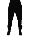 Dolce & Gabbana Black Wool Stretch Jogger Men's Pants In Black