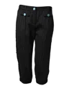 Dolce & Gabbana Black Wool Stripes Cropped Trouser Pants In Black