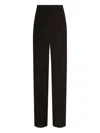 Dolce & Gabbana Stripe-pattern Wool Tapered Trousers In Black