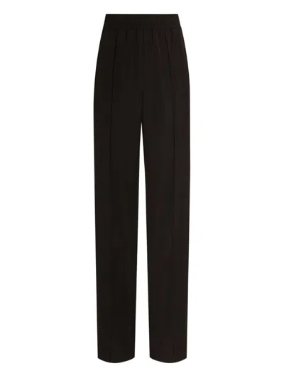 DOLCE & GABBANA BLACK WOOL TROUSERS