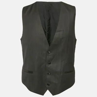 Pre-owned Dolce & Gabbana Black Wool Vest Xl
