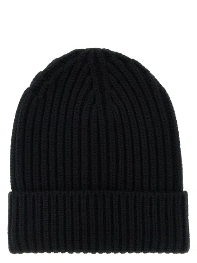 Dolce & Gabbana Do321945bm Ribbed Wool Beanie In Black