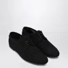 Dolce & Gabbana Black Lace-up Shoes With Woven Design In Black