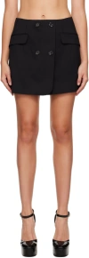 Dolce & Gabbana Black Wrap Miniskirt In N0000 Nero