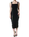 Dolce & Gabbana Black Zipper Bodycon Sheath Midi Women's Dress In Black