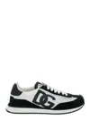 Dolce & Gabbana Multicolor Mesh And Split Leather Cushion Sneakers In Black