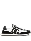 Dolce & Gabbana Men Two-tone Mesh And Suede Dg Aria Sneakers In Black
