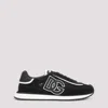 Dolce & Gabbana Dg Cushion Lace-detailed Suede Sneakers Shoes In Black