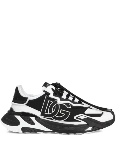 DOLCE & GABBANA BLACKWHITE LOGO SNEAKERS