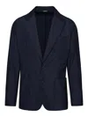 Dolce & Gabbana Blazer Portofino In Misto Lana Navy In Dark Blue