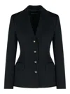 Dolce & Gabbana Dolce Single Breasted Wool Jacket In Black