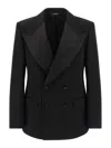 Dolce & Gabbana Double-breasted Sicilia Jacket In Black