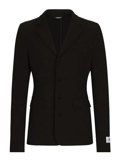 Dolce & Gabbana Cotton Blazer In Black