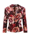 Dolce & Gabbana Floral-print Fitted-waistline Blazer