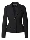 Dolce & Gabbana Single-breasted Tailored Wool-blend Blazer In Black