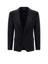 Dolce & Gabbana Wool And Silk Tuxedo Jacket In Blue