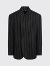Dolce & Gabbana Pinstripe Wool Blend Single Breasted Coat In Multi