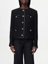Dolce & Gabbana Jeweled Button Boucle Jacket In Black
