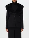 Dolce & Gabbana Faux Fur-trimmed Grain De Poudre Wool-blend Blazer In Schwarz
