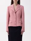 Dolce & Gabbana Tailored Single-breasted Jacket Flap Pockets In Pink