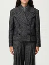 Dolce & Gabbana Women Wool Blend Striped Double-breasted Blazer In Blue