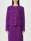 Dolce & Gabbana Wool Crepe Jacket In Violet