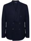 Dolce & Gabbana Double-breasted Virgin Wool Blazer In Blu