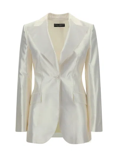 Dolce & Gabbana Blazer Jacket In Bianco Naturale (white)