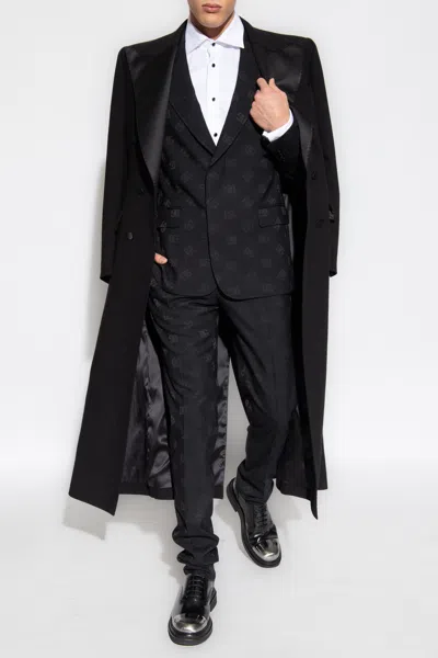 Dolce & Gabbana Blazer With Logo In Black