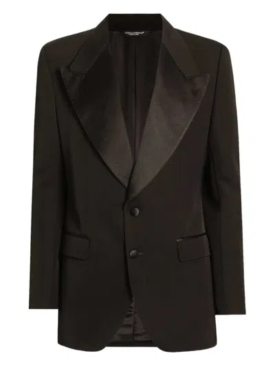 DOLCE & GABBANA BLAZER WITH SATIN LAPELS
