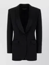 Dolce & Gabbana Black Stretch Wool Blend Blazer