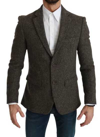 Pre-owned Dolce & Gabbana Blazer Wool Brown Jacket Formal Coat It48 / Us38 / M Rrp $1700